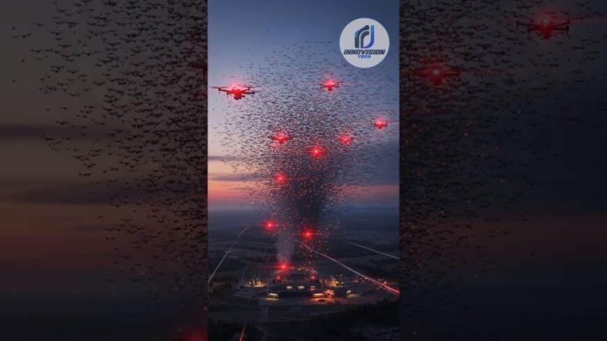 , (compañía de producción de drones): Un arma que ataca como una mente colmena #trending #shortvideo #drone